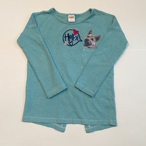 Gymboree Pocket Dog Hello! Tunic Blue LS Size 5